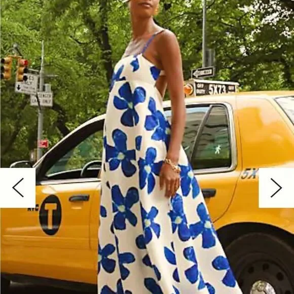 Anthropologie SAU LEE Lucia Square-Neck Satin Maxi Dress - Picture 11 of 11